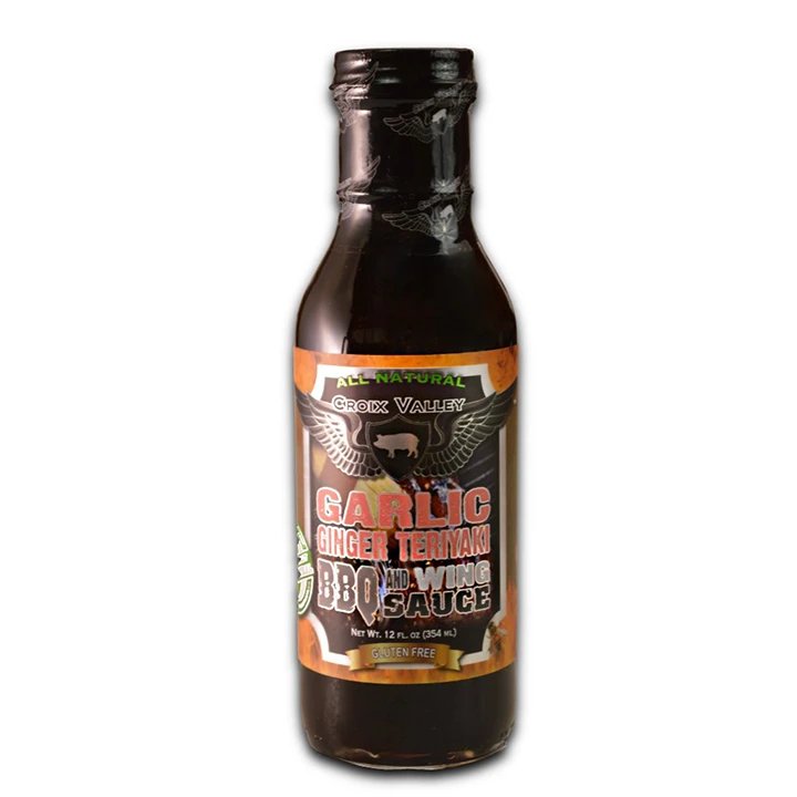 Croix Valley Garlic Ginger Teriyaki BBQ & Wing Sauce 12 Oz 3 Croix Valley Garlic Ginger Teriyaki BBQ & Wing Sauce 12 Oz