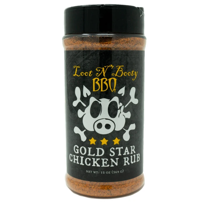 Loot N Booty BBQ Gold Star Chicken Rub 13oz 3 Loot N Booty BBQ Gold Star Chicken Rub 13oz