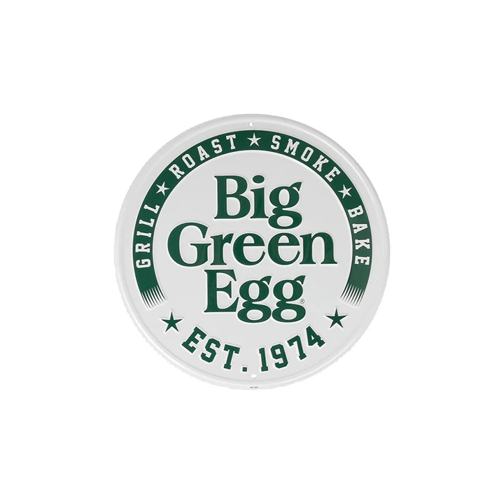 Big Green Egg Rond Tekstbord Wit EST. 1974 3 Big Green Egg Rond Tekstbord Wit EST. 1974