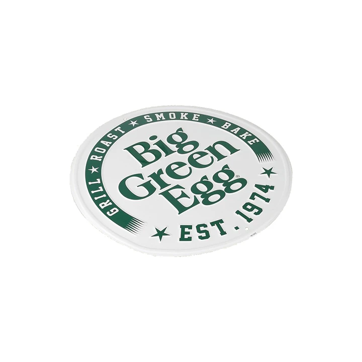 Big Green Egg Rond Tekstbord Wit EST. 1974 4 Big Green Egg Rond Tekstbord Wit EST. 1974 - Afbeelding 2